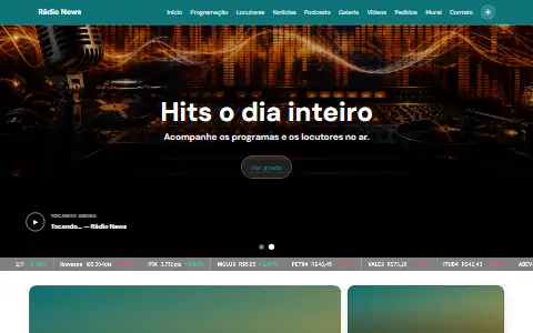 Prévia do tema Rádio News