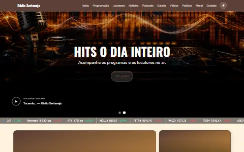 Prévia do tema Rádio Sertanejo
